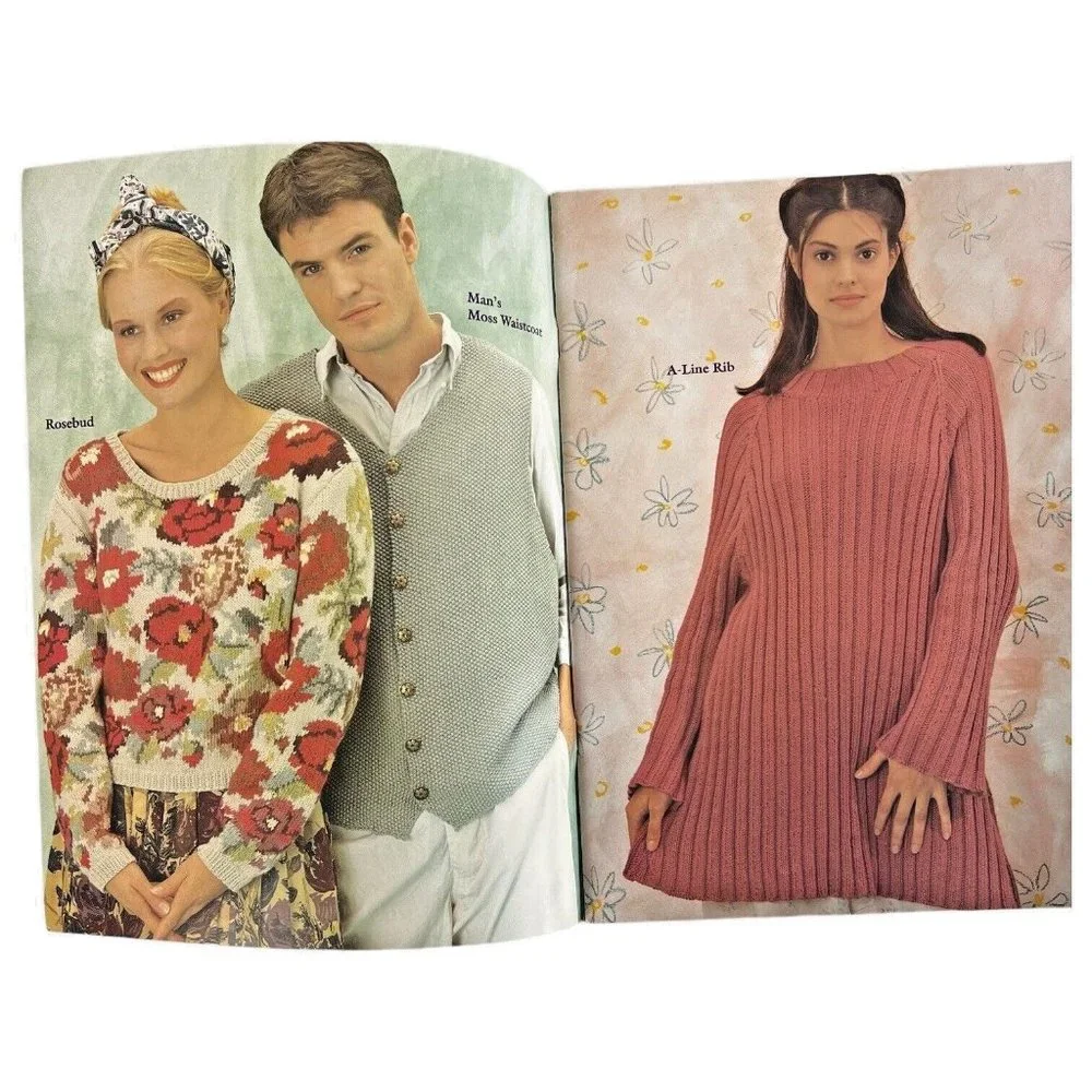1995‎ Annabel Fox Knitting Pattern Book Booklet Summertime Women Men Vintage